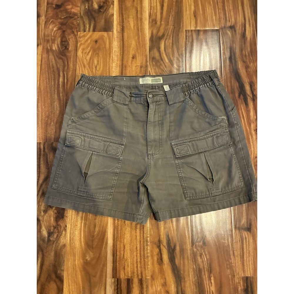 Cabela's Outdoors Men's Size 36 Canvas Cargo Shorts Gray Heavyweight Utility